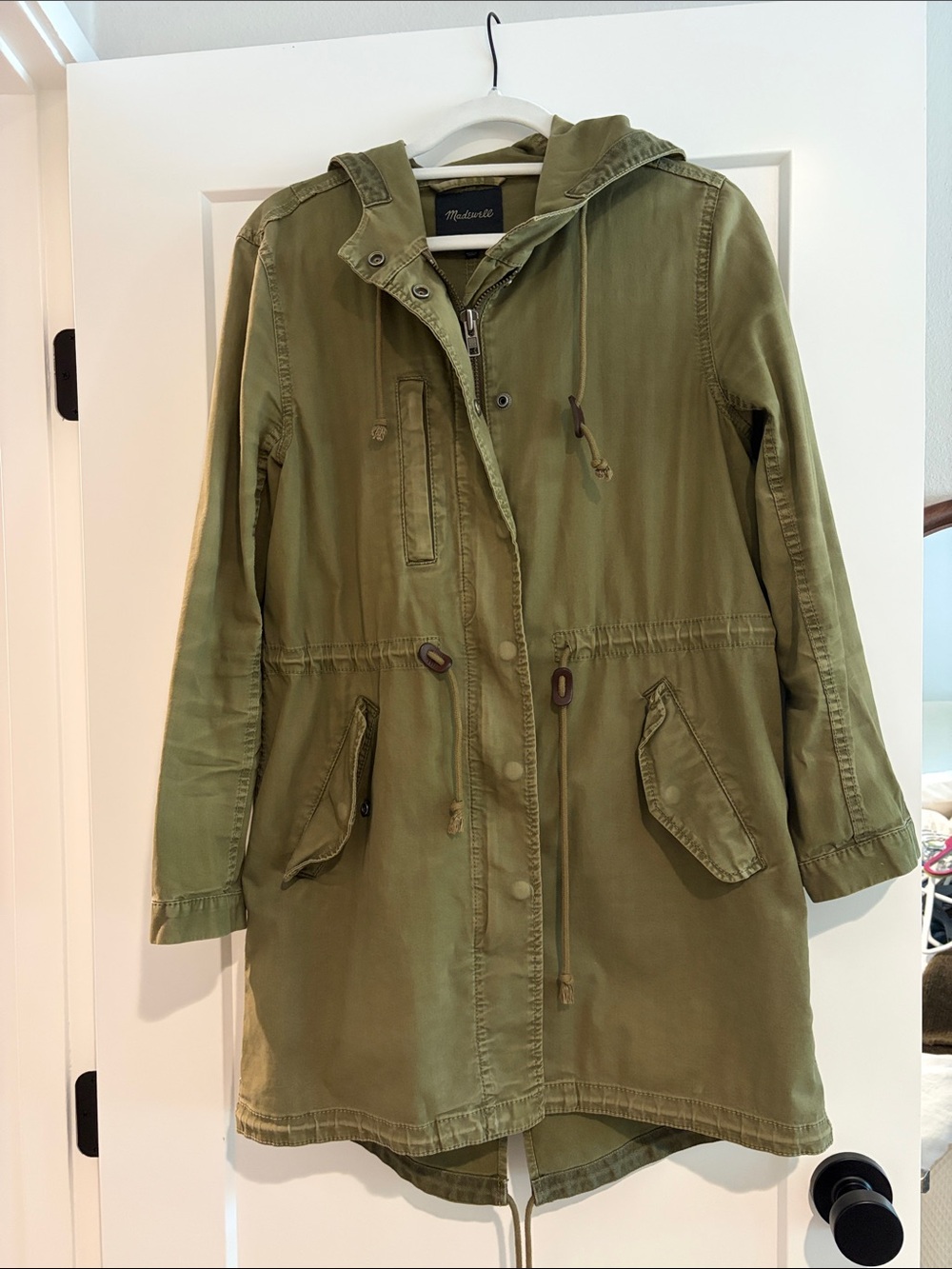 Madewell Olive Green Hooded Utility Jacket